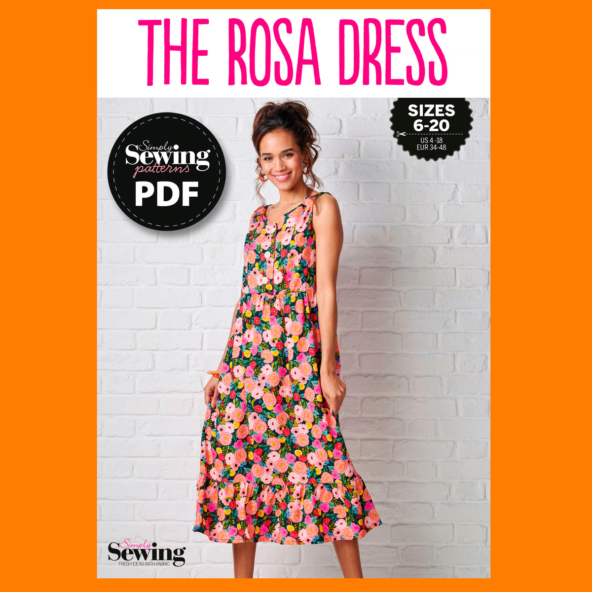 Rosa Dress Sewing Pattern PDF
