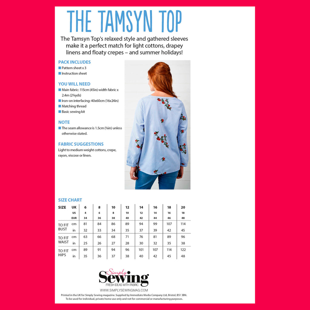 Tamsyn Top Sewing Pattern PDF