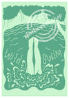 'Wild Swim' Digital Art Print PDF Template by Matilda Smith